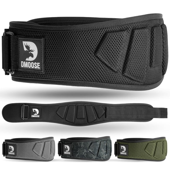 Cinturón de levantamiento de pesas DMoose Fitness de 6" de neopreno ajustable