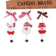 thumbnail image 2 of Christmas Decorations Christmas Butterfly Festival Bell Pendant Desktop Window Creative Ornaments Wooden Garland Beads (A, One Size), 2 of 5