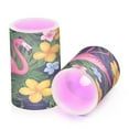 thumbnail image 7 of Yayeee Flameless Candles with Remote Flickering Battery Operated Multi Color Changing, Pink Flamingo Pattern, 7 of 7