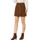 thumbnail image 5 of FALDA CHIC para Mujeres de Corduroy de Cintura Alta con Botones Decorativos, Falda Mini A Line 2XL Marrón, 5 of 7