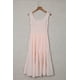 thumbnail image 1 of ABPHQTO Vestido midi de cintura alta sin mangas fruncido con fruncido albaricoque para mujer, 1 of 5
