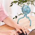 thumbnail image 2 of Pink Portable USB Rechargeable Silent Mini Fan 3 Speed Adjustable with Lighting Function for Car Seat Stroller, 2 of 8