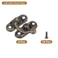 thumbnail image 3 of Uxcell 6 Pack Vintage Lock Clasp, 23 x 26mm Mini Swing Arm Left Clasp Latch, Bronze, 3 of 5
