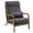 Bronzing Cloth Dark Grey, variant on ZOPan Mid-Century Accent Chair Reading Armchair Upholstered Single Sofa High Back,