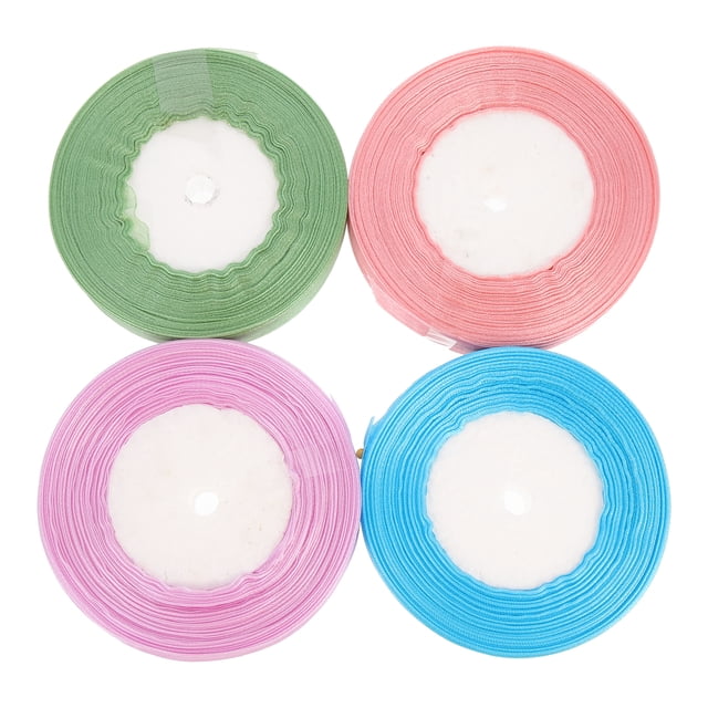 4 rollos de cintas decorativas para cajas de regalo, cintas para envolver regalos, suministros para manualidades DIY