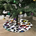 thumbnail image 2 of RYLABLUE Tapis de Support Jupe de Sapin de Noël Léopard Coloré pour Décoration de Fête Intérieur Extérieur 36 Pouces, 2 of 3