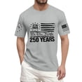 thumbnail image 2 of 250 Anniversary Usa Shirt Men Independence Day American Flag Print Short Sleeve Crew Neck Tees Big and Tall Relaxed Fit Soft Comfy Muscle Tops, Light Gray, #01 Light Gray, 2 of 6