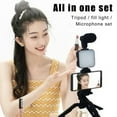 thumbnail image 3 of Smartphone Vlogging Kit With Tripod Phone Holder Mini Microphone LED Fill Light Starter For TikTok Live Stream Video YouTube, 3 of 8