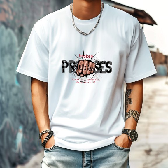 Men's T Shirt Round Neck Patterned Tee Summer New Sports Shirt Vintage Style Gift for Friends XS