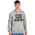 thumbnail image 5 of Future Trophy Husband Engagement Zip Hoodie Sweatshirt Men Brisco Brands S, 5 of 6