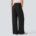 thumbnail image 4 of Yungyresw Womens Wide Leg Palazzo Pants Solid Drawstring Lightweight Baggy Pants Casual Comfort Flowy Women Pants With Pocket Black L, 4 of 6