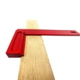 thumbnail image 4 of 200mm Carpenter Right Angle Positioning Ruler Aluminum Alloy Hardwood Woodworking Tool, 4 of 15