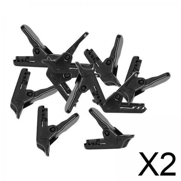 Colaxi 2x10Pcs Tarp Awning Clips Reusable for Camping Car Covers Swimming Pool Covers black