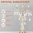 thumbnail image 2 of Uxcell 10PCS 38mm Colgante de Cristal Atrapa Luz 2 Prismas en Forma de Gota para Decoración de Jardín y Bricolaje [Blanco], 2 of 6