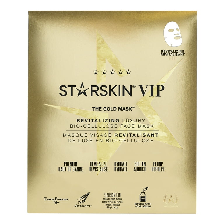Starskin The Gold Mask VIP Revitalizing Luxury Bio-Cellulose