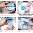 thumbnail image 2 of Filtro de pelusa para lavadora reutilizable de 4 piezas trampas de pelusa portátiles lavadora en forma de flor recolector de pelo para utensilios domésticos azul y rosa, 2 of 5