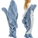 thumbnail image 1 of Manta con mangas, manta portátil con forma de tiburón, sudadera con capucha esponjosa con forma de tiburón, manta con mangas para adultos con forma de tiburón, niños y niñas, manta de, 1 of 6