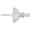 thumbnail image 6 of 2 Packs Curtain Rod Adjustable Window Drapery Rods with clear acrylic plexiglass square finials, 3piece brackets, hardware kits. Champagne 48-86 inches., 6 of 6