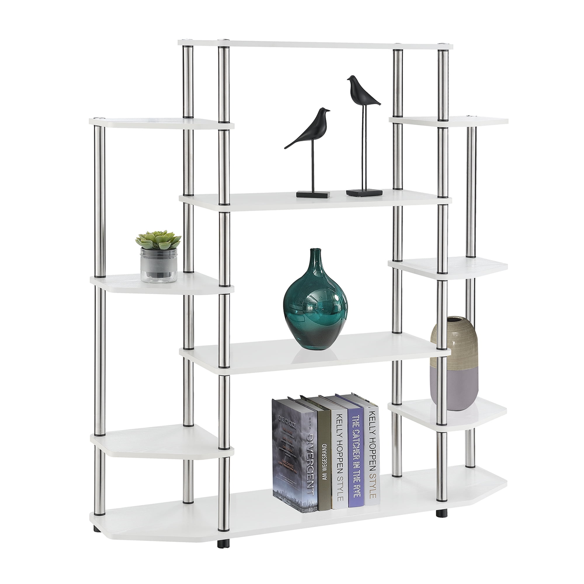 Convenience Concepts Designs2Go No Tools Wall Unit Bookshelf, White, All Ages