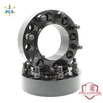 2 Pcs Hub Centric Wheel Spacers 8 on 6.50 2.00" Thick 14mm 1.50 Thread Stud 116.7mm Hub Fits 2001-07 Chevy Silverado 1500HD 1999-10 Silverado 2500 3500 GMC Sierra 2500 3500
