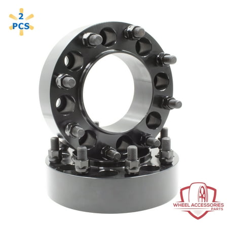 2 Pcs Hub Centric Wheel Spacers 8 on 6.50 2.00" Thick 14mm 1.50 Thread Stud 116.7mm Hub Fits 2001-07 Chevy Silverado 1500HD 1999-10 Silverado 2500 3500 GMC Sierra 2500 3500