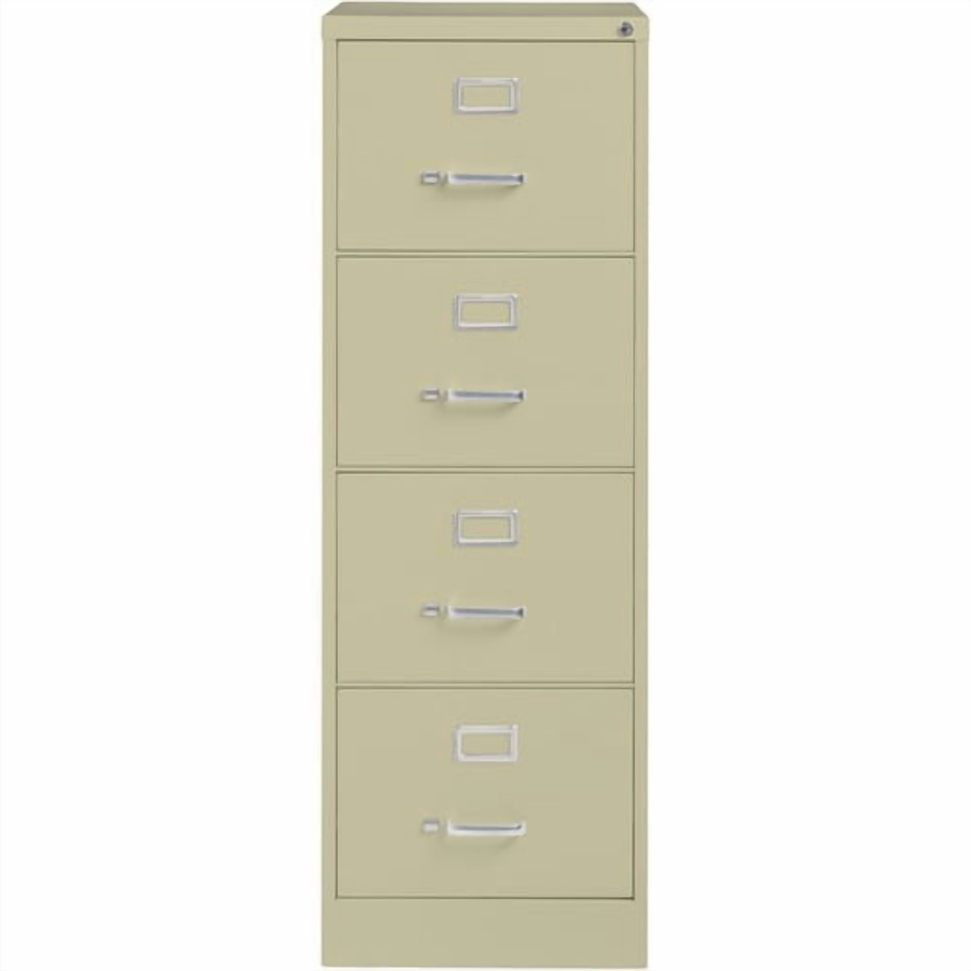 Lorell, Vertical File Cabinet - 4-Drawer, 1 Each, Putty