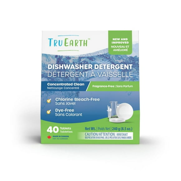 Tru Earth Détergent À Vaisselle - 40 Tablettes - Sans Parfum