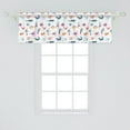 thumbnail image 2 of Ambesonne Deep Sea Window Valance, Doodle Style Sea Elements, 54" X 18", Multicolor, 2 of 3