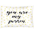 thumbnail image 4 of Juego de cama de 3 piezas ABPHQTO You are My Person Funda nórdica amarilla y negra con 2 fundas de almohada, 4 of 4