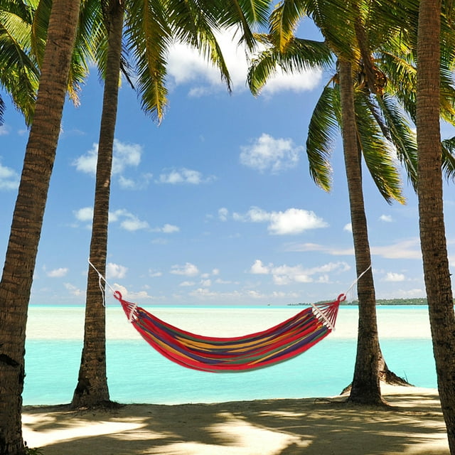 Minkissy 4Set Anti Rollover Hammock for Deck Use 215X61in High Strength Load Capacity Red Color