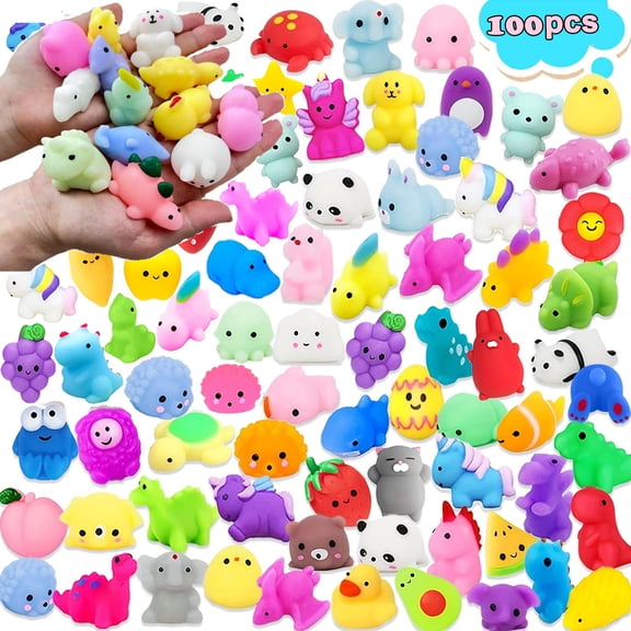 Soft toys 100 pieces, children's party favors, classroom prizes, mini cute soft toys, stress relief toys, anxiety toys, Easter basket fillers