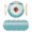 Gray Cyan, variant on Pink Grey Round 13 Inch Placemats Set of 8, Chic Garden Floral Stripe Aesthetic Flower Boho HeatResistant Non Slip Place Mats for Dining Table, Wipeable Braided Kitchen Table Mats for Housewarming