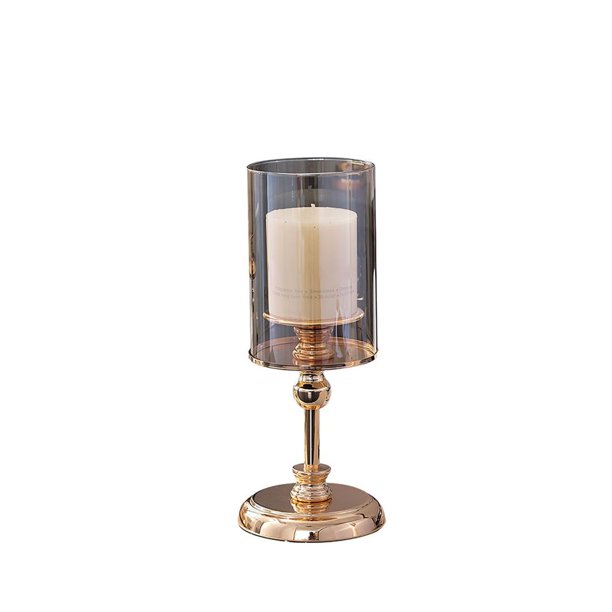 Candelabro De Vidrio Candelabro De Pie Estable Candelabro De Estilo Europeo Luz De Banquete Candelabro Multiusos Decoración Para El Hogar Oficina Hotel Guardurnaity HA026767-02