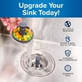 thumbnail image 3 of Drain Hero™ 3-in-1 Kitchen Sink Strainer, Stopper  Basket – Stainless Steel, Anti-Clog, Dishwasher Safe, 3 of 9