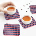 thumbnail image 7 of Disketp Fourth Of July Funny Coasters,6 Pcs Leather Coasters with Holder, Perfect Housewarming Hostess Gifts,Protect Furniture from Water Marks Scratch and Damage,Square, 7 of 7