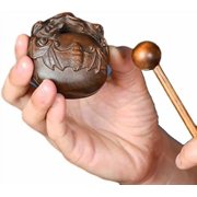 Hand Percussion Wood-Carving Wooden Fish, Buddha Chanting Tools, Small Ornaments Home, Solid Wood Percussion Instruments$$Music