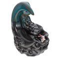 thumbnail image 3 of Home Decor Moon Shaped Backflow Incense Burner Ceramic Blue 1Pc, 3 of 5