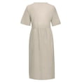 thumbnail image 4 of Robe pour Femmes Robe Évasée Midi Robe Buttoin Vêtements pour Femmes Adultes Kaki Taille TG, 4 of 6