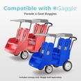 thumbnail image 5 of Foundations Gaggle Parade 4 Seat Buggy Canopy Roof, Sun & Rain Cover with Steel Frame Support, Gray, 5 of 6