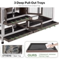 thumbnail image 4 of Aivituvin 62" Rabbit Hutch with Wheels for Outdoor & Indoor, 2-Story Bunny Cage with Pull Out Tray, Chew-Proof Ramp, Waterproof Roof, Brown, 4 of 9
