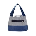 thumbnail image 1 of Women Lunch Box Handbags Canvas Fashion Bags Cosmetics Container Large Capacity Mommy Small Bag Color Matching for Camping Light gray, 1 of 10