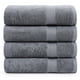 thumbnail image 1 of Juego de toallas de baño LANE LINEN, tamaño grande, 100% algodón, 4 piezas, color gris frío, 1 of 9