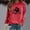 Red, variant on Jacenvly Clearance Sweatshirts for Women,Crewneck Graphic Blouse Lady Casual Long Sleeve Dog Paw Printing Tops Shirt Shirt Pullover