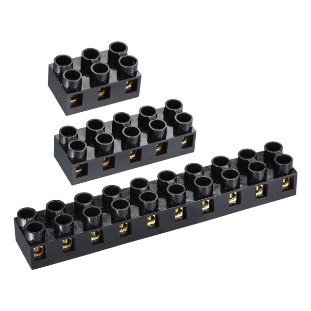 Unique Bargains Bloc de Jonction 500V 20A Double Rangée 3 5 10 Positions Vis Bande de Barrière Électrique 6 Pcs