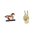 thumbnail image 1 of Elegante figura ecuestre en pose gestual, ideal para decorar el escritorio de tu sala de estar o cualquier . Adorno artístico único, e, 1 of 8