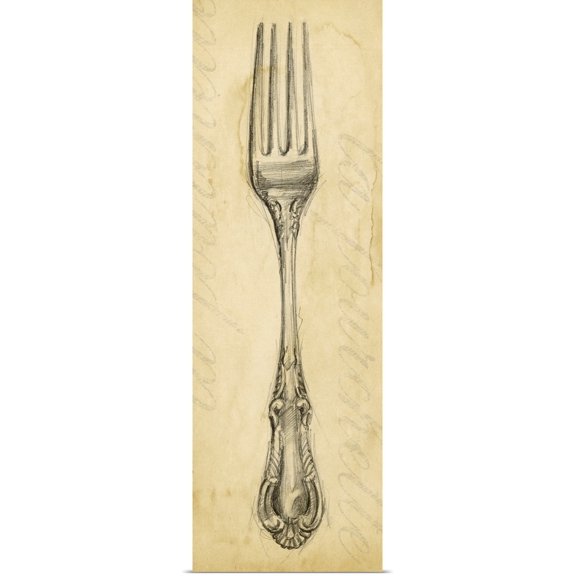 Great BIG Canvas | Rolled Ethan Harper Poster Print entitled Antique Fork