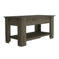 thumbnail image 2 of Miekor Furniture Austin Storage Table, One Extendable Table Shelf, Four Legs, Lower Shelf -Dark Brown 14818, 2 of 8