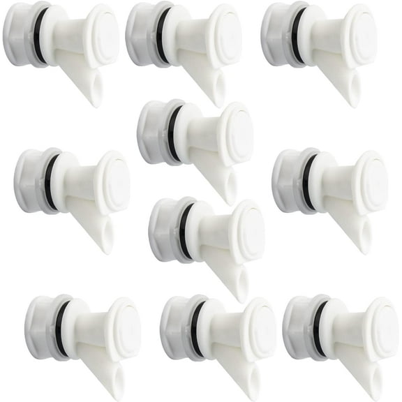 Push-Button Spigot Cooler Spigot Replacement, Compatible with Igloo 2-10 Gallon Water Coolers, Durable Beverage Jugs Spigot (10 Pack)