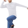 thumbnail image 4 of cfhntfmh Mens 1/4 Zip Pullover Workout Performance Tshirt Long Sleeve Hiking Outdoor Shirts Quick Dry Gym Tops(White,X-Large), 4 of 5