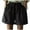 Black, variant on Uaswgudfs Lace-Trim Women's Summer Shorts - Cotton Blend Elastic Waist 3.5" Inseam Casual Comfort​ Black L